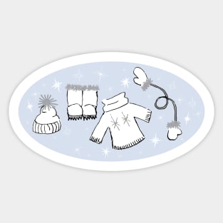 Winter weather snow lover cartoon illustration Sticker